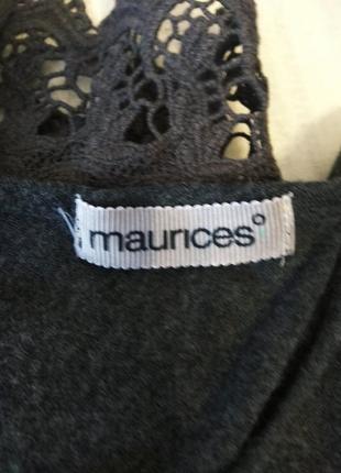 Трикотажная туника с красивым кружевом и дэкором.