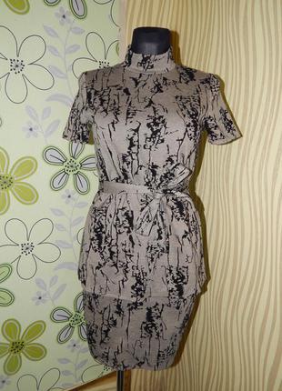 Стильний комплект ( костюм ) з оксамитовим принтом