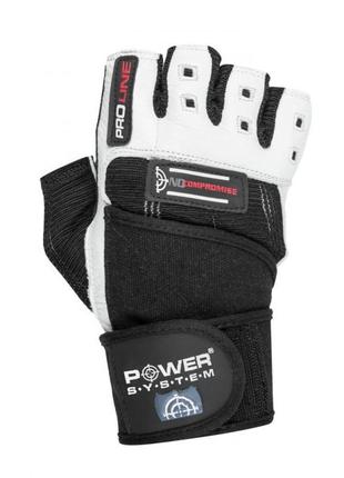 Перчатки для фитнеса и тяжелой атлетики power system no compromise ps-2700 black/white m4 фото