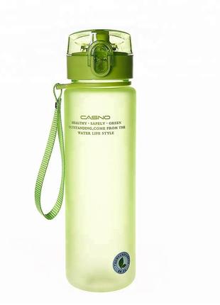 Пляшка для води casno 850 мл kxn-1183 зелена + металевий вінчик
