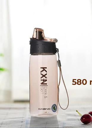 Пляшка для води casno 580 мл kxn-1179 помаранчева (brown)