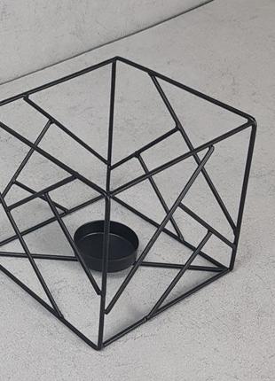 Подсвечник в стиле лофт "куб", подсвечник метал "loft" 9.5х9.5х9.5см