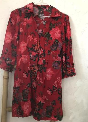 Zara вискозное платье с воротником 4