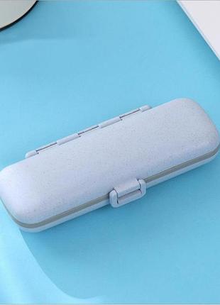 Таблетница eco pillbox на 7 отделений, голубая
