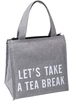 Термосумка ланч бэг tea break на замке, 5.5л, серая