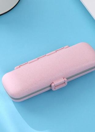 Таблетница eco pillbox на 7 отделений, розовая