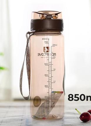 Пляшка для води casno 850 мл mx-5040 more love коричнева