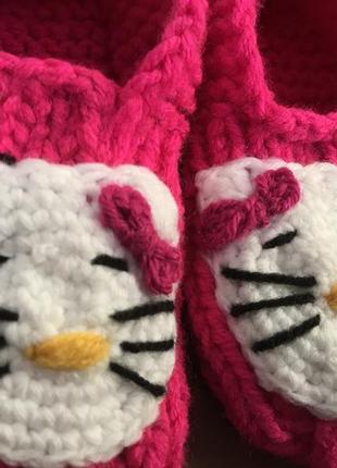 Хелло китти тапочки вязаные hello kitty. 6