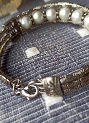 Браслет под серебро. 4