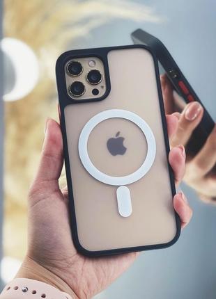 Противоударный матовый чехол magsafe для iphone 12/12pro та 12 pro max