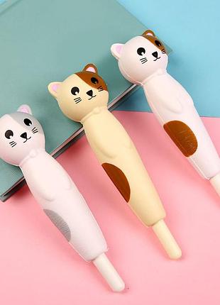 Набір ручок масляних 0.7 мм bp5024 squishy cat (3шт)