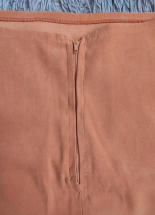 Юбка юбочка спідниця оранжева оранжевая короткая коротка мини міні замшевая земшева стильная модная красивая4 фото