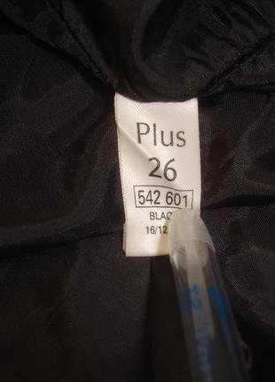 Юбка женская  черная размер 58-60 / 26 в стиле бохо кружева лен батал6 фото