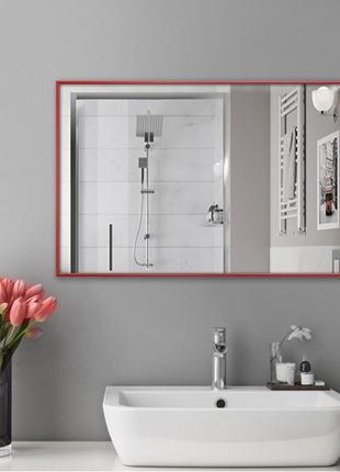 Дзеркало для ванної кімнати в червоному кольорі