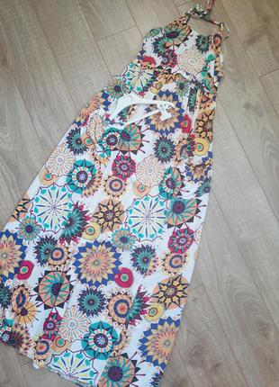 Яскравий літній сарафан в підлогу плаття5 фото