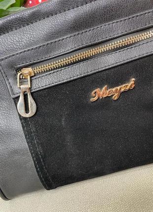 Клатч черный замш