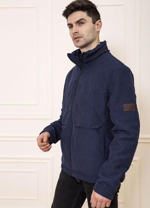 Куртка мужская демисезонная без капюшона цвет синий - xs s