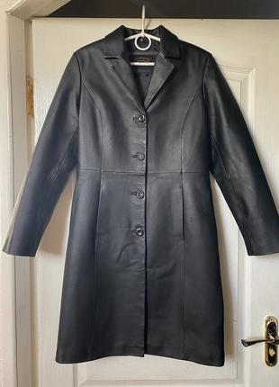 Кожаный плащ, кожаное пальто, пальто натуральная кожа 2022 тренд4 фото