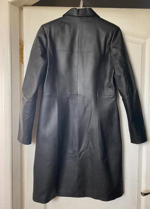Кожаный плащ, кожаное пальто, пальто натуральная кожа 2022 тренд5 фото