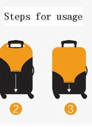 Чехол для чемодана плотный дайвинг с рисунком яркий l большой3 фото