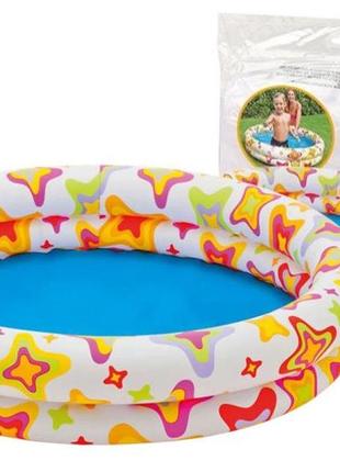 Дитячий надувний басейн зірки intex 59421 (122 х 25 см)