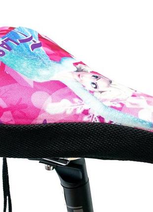 Накладка на детское седло frozen с гелевым наполнителем 200*150mm (черно-розовый)