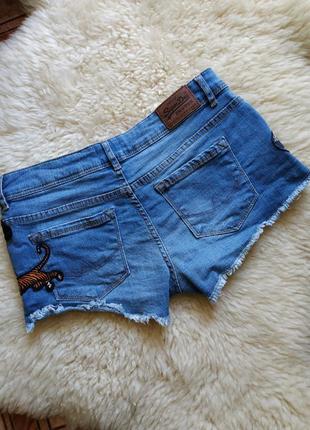 Яркие эффетные шортики,летние джинсовые шорты2 фото