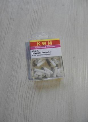 Гачки для штор, карнизів 6 шт. kwm білий1 фото