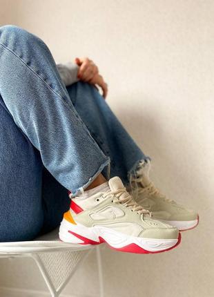 Кроссовки nike m2k tekno beige/red