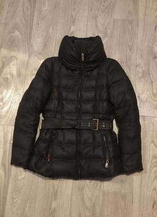 Куртка пуховик пальто zara размер s-m натуральный пух зимняя
