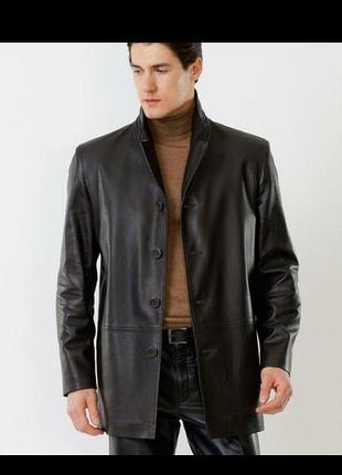 Marc kostner германия мужская черная кожаная куртка натуральная кожа демисезон осень весна