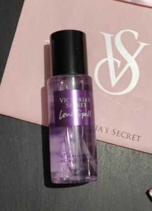 Парфумированный мини спрей мист love spell 75мл💕victoria's secret виктория сикрет вікторія сікрет оригинал1 фото