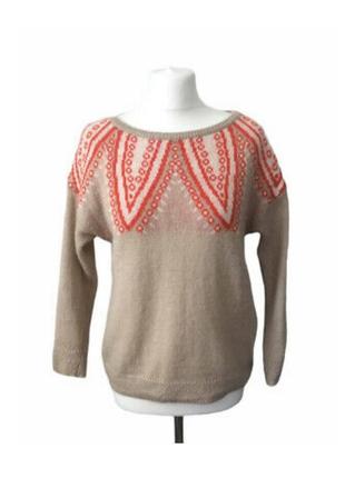 Люкс бренд альпака+шерсть тепленький джемпер светр, кофта