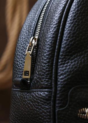 Женский рюкзак из натуральной кожи shvigel 16302 черный8 фото