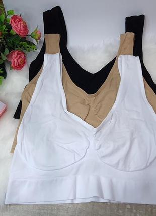 Комплект з 3х- шт безшовних бюстгальтерів ліфчиків ах бра ahh bra ✅(всі розміри)✅ від...