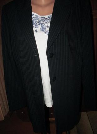 Розпродаж!!! удлиненный пиджак (жакет,) на пышные формы (82% шерсть)2 фото