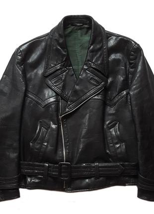 Раритетная ретро куртка косуха 50-х german horsehide leather motorcycle jacket1 фото