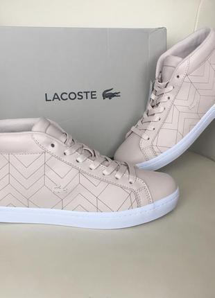 Високі кеди з натуральної шкіри lacoste straightset chukka