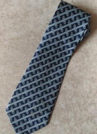 Краватка синій з орнаментом2 фото