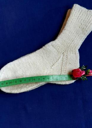 Белые айвори шерстяные носки машинной вязки  на 1-9 лет8 фото