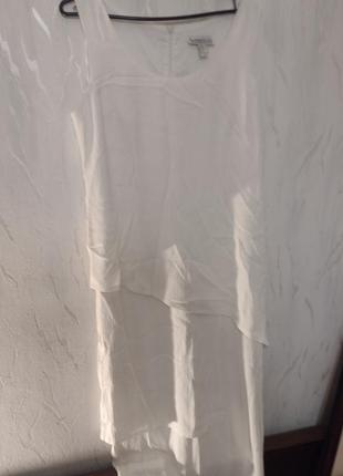 Очень красивое разноуровневое платье  из ткани типа "жатка"с разрезом и потайной молнией сзади,  канада5 фото