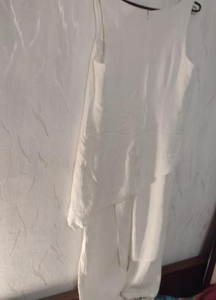 Очень красивое разноуровневое платье  из ткани типа "жатка"с разрезом и потайной молнией сзади,  канада6 фото