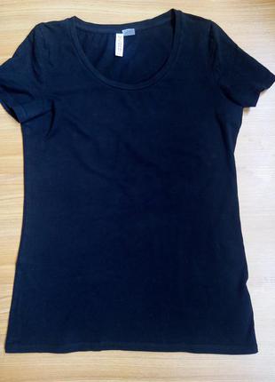 Базовая черная футболка h&m