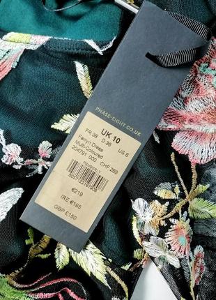 Брендовое сетчатое платье с вышивкой цветы phase eight10 фото