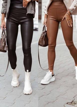 Жіночі лосини на флісі, легінси їх еко шкіри