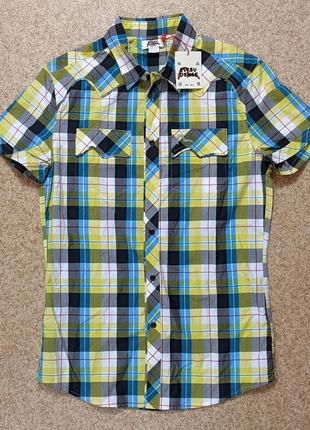 Сорочка evisu genes mens check short sleeve shirt