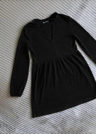 Черное базовое платье5 фото
