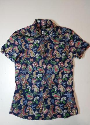 Фирменная хлопковая рубашка m