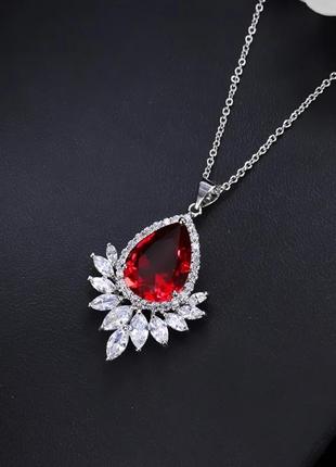 Цепочка с кулоном  цепь цепочка чокер ожерелье колье серебристое блестящее камни стразы