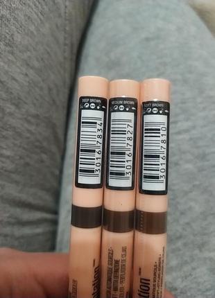 Олівець для брів maybelline new york total temptation eyebrow pencil3 фото